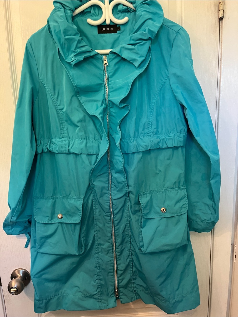 Lilibleu Teal Lightweight Packable Rain Jacket